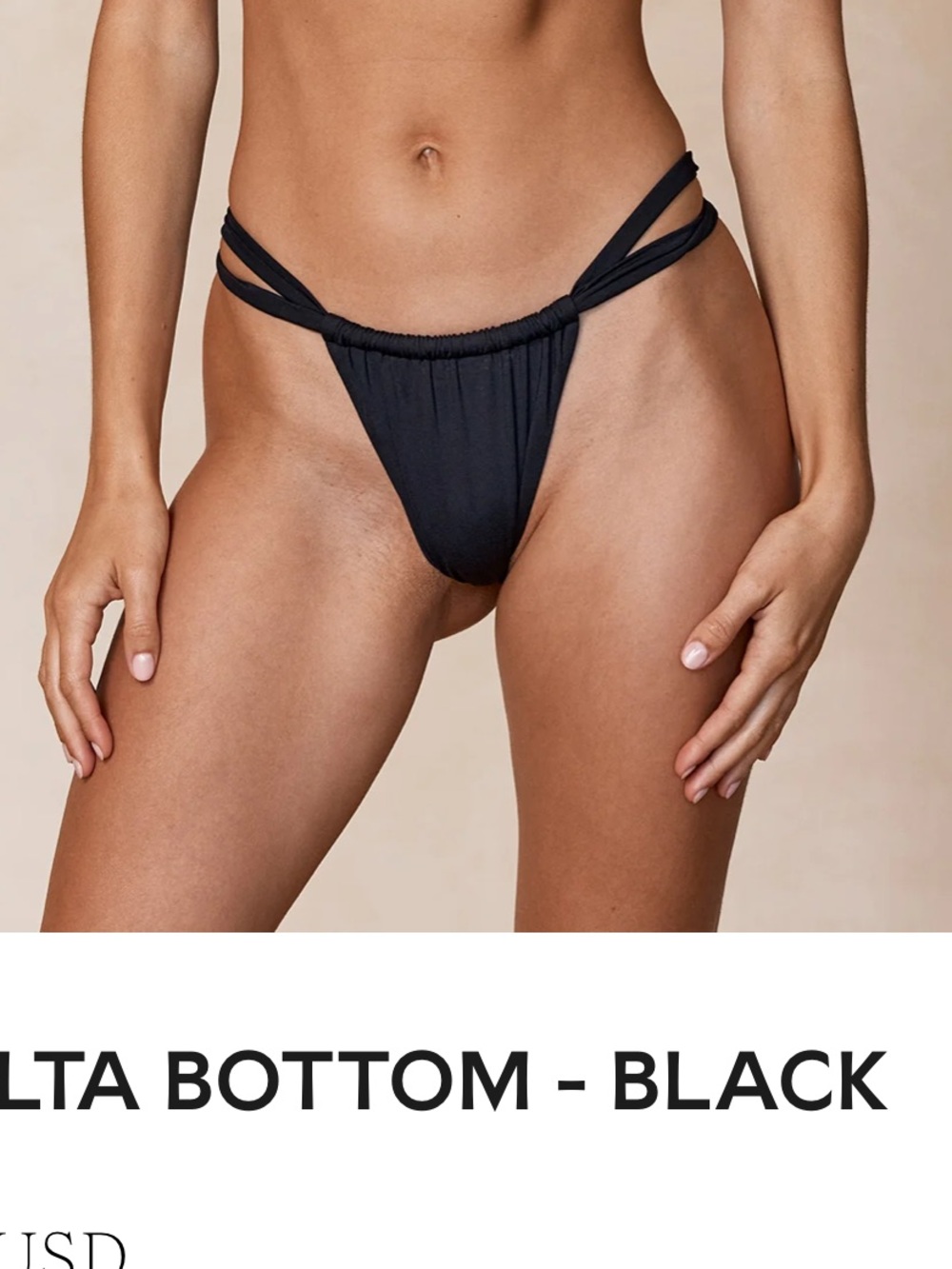 Monday Swimwear Black Tie-Halter Bikini Set - Picture 6 of 8